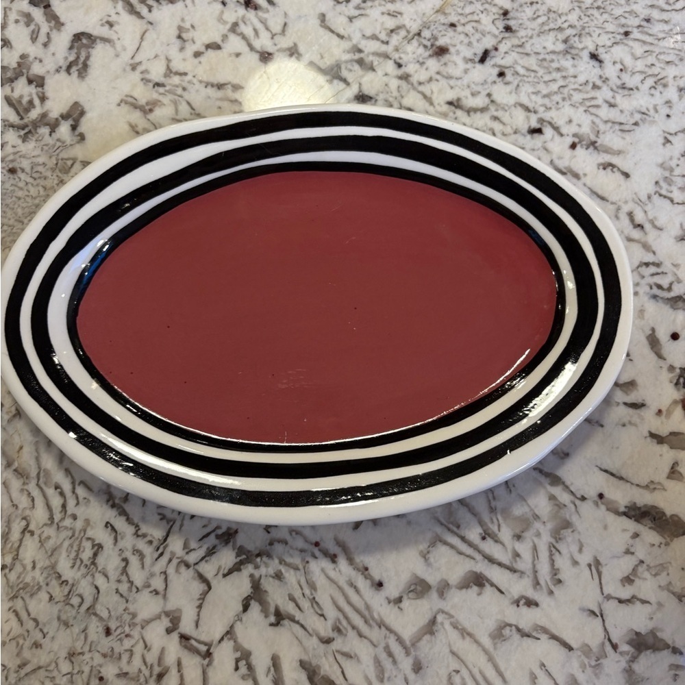 Hand Crafted Vintage 1996 Signed Pottery Plate Roanne K